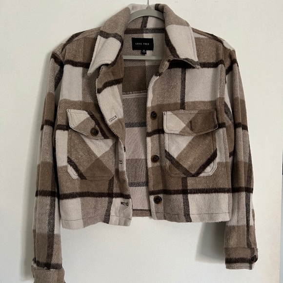Cropped Flannel Jacket - Picture 1 of 1